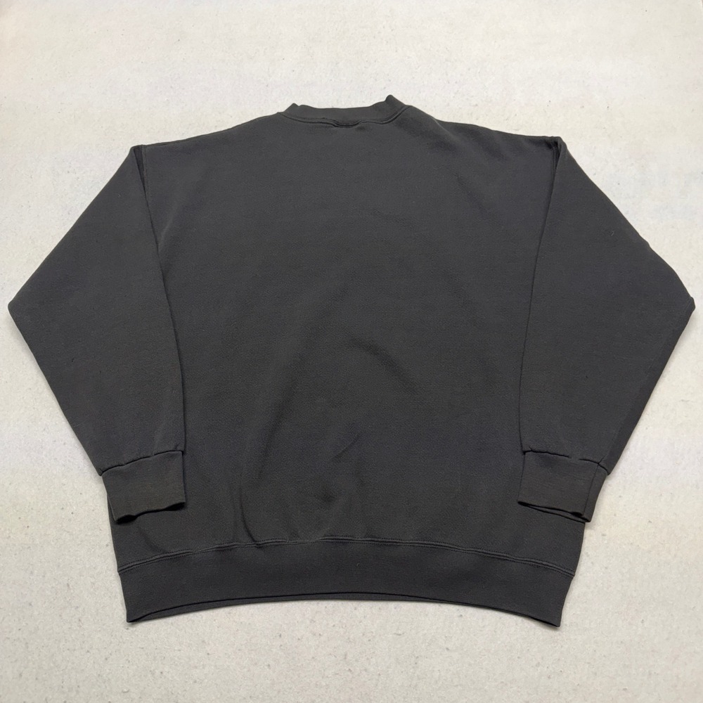 Vintage Mitchell Needham Massachusetts Sweatshirt Faded Black Boxy Fit XL 90s - Picture 6 of 9